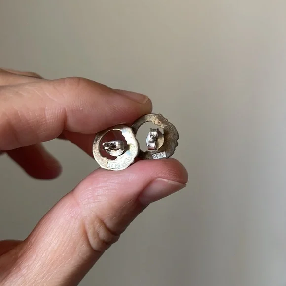 ☀️sold nfs☀️claddagh sterling earrings - Picture 4 of 5